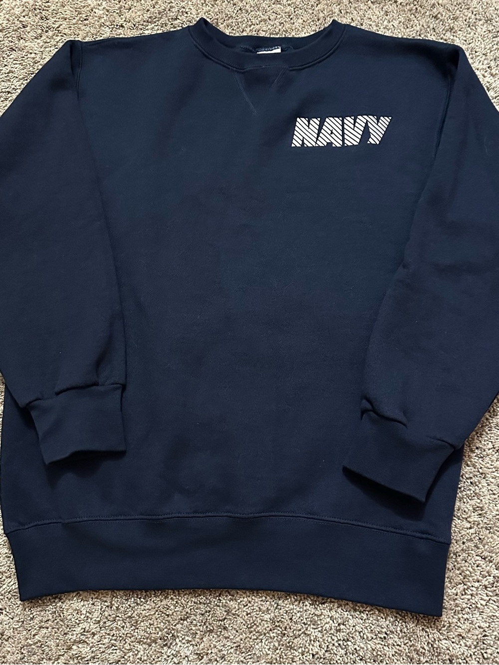 #193 NAVY Crewneck Sweatshirt - Men's Navy Logo Pullover